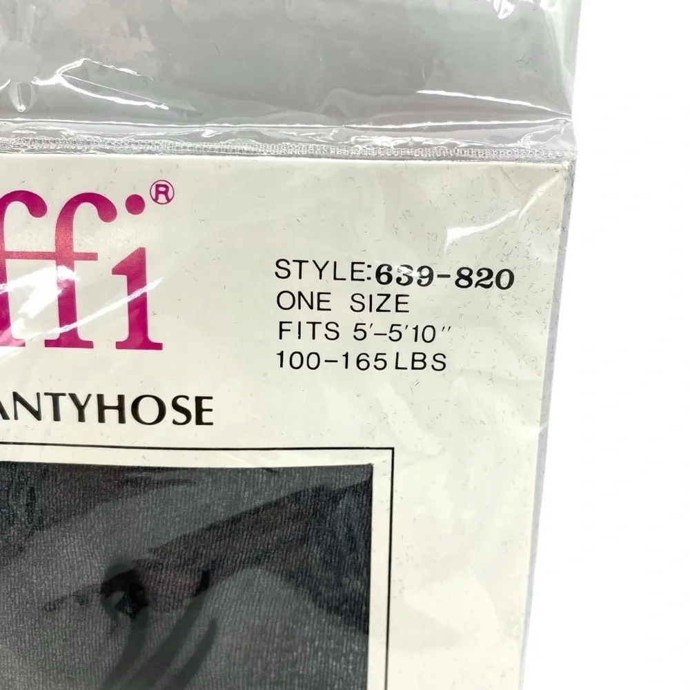 Vintage Yoffi Black Nylon Stockings Pantyhose Butterfly Whimsigoth